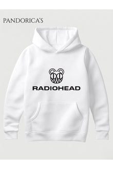 RADIOHEAD Tasarımı Yazılı Baskılı Unisex Kapüşonlu Pamuklu Sweatshirt Hoodie