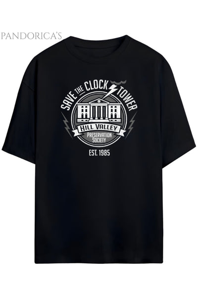 Pandorica's Back To The Future Unisex Pamuklu T-shirt