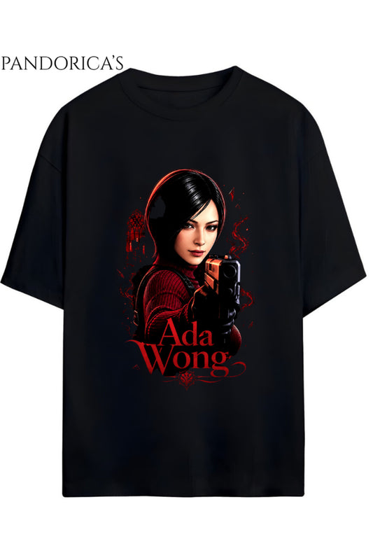 Resident Evil Tasarım Serisi "ADA WONG" Baskılı Unisex Pamuklu Gamer Tişört