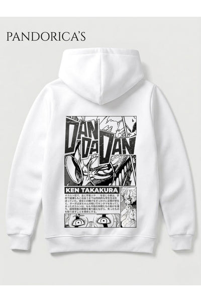 DANDADAN Anime Manga Tasarımı Yazılı Sırt Baskılı Unisex Kapüşonlu Pamuklu Sweatshirt Hoodie