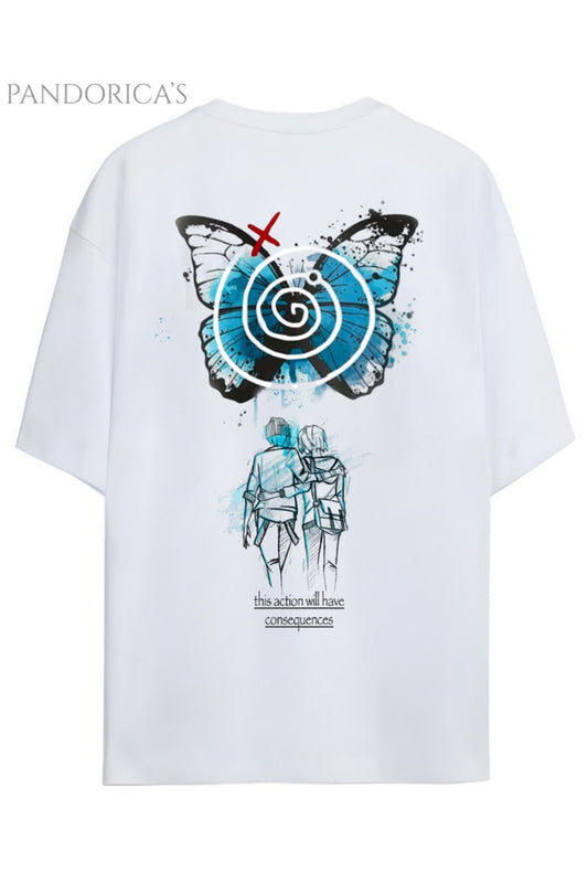 LIFE IS STRANGE TASARIM SERİSİ SIRT BASKILI PAMUKLU RELAXED KALIP UNISEX TİŞÖRT