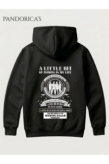 The Vampire Diaries Tasarımı Yazılı Sırt Baskılı Pamuklu Kapüşonlu Unisex Sweatshirt Hooded Hoodie