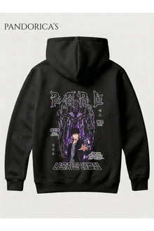 SOLO LEVELING ANİME SUNG JINWOO "BERU" (Karınca Kral) Tasarımı Yazılı SIRT VE ÖN Baskılı Unisex Kapüşonlu Pamuklu Sweatshirt Hoodie