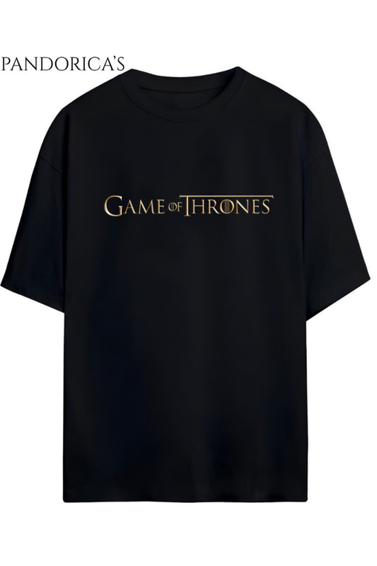 Game of Thrones Tasarımı Yazılı Baskılı Unisex Pamuklu T-shirt