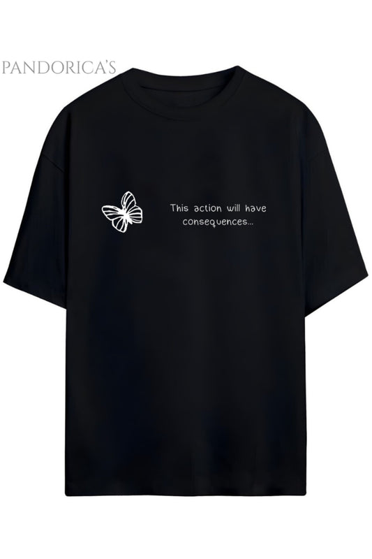 LIFE IS STRANGE TASARIM SERİSİ SIRT BASKILI PAMUKLU RELAXED KALIP UNISEX TİŞÖRT