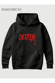 DEXTER Tasarımı Yazılı Baskılı Unisex Kapüşonlu Pamuklu Sweatshirt Hoodie
