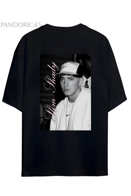 EMINEM SLIM SHADY TASARIMI SIRT BASKILI YAZILI PAMUKLU UNISEX TİŞÖRT