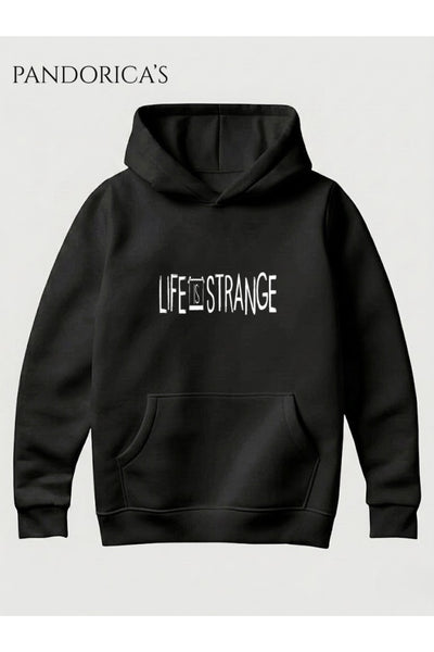 LIFE IS STRANGE Tasarımı Yazılı Baskılı Unisex Kapüşonlu Pamuklu Sweatshirt Hoodie