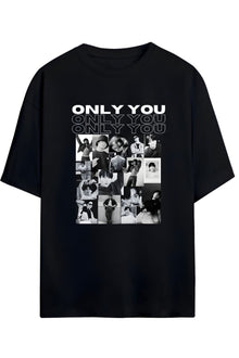 BTS K-Pop Baskılı "Only You" Yazılı Relaxed Kalıp Pamuklu Unisex Tişört