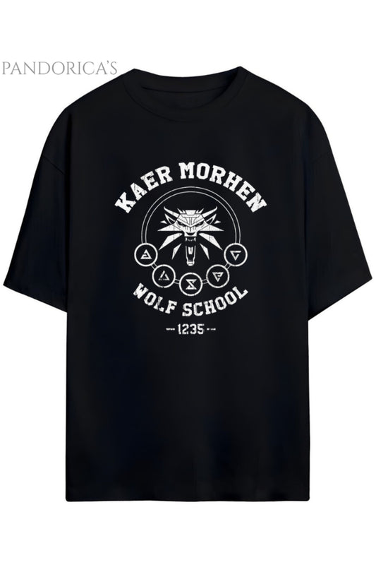 Pandorica's THE WITCHER Tasarımı Baskılı Yazılı Unisex Pamuklu T-shirt
