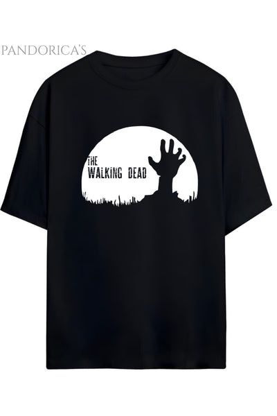 The Walking Dead Yazılı Baskılı Pamuklu Relaxed Kalıp Unisex Tişört