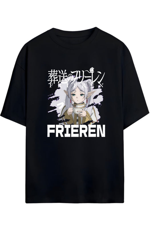 Frieren: Beyond Journey's End (Sousou no Frieren) Baskılı Yazılı Pamuklu Unisex Tişört