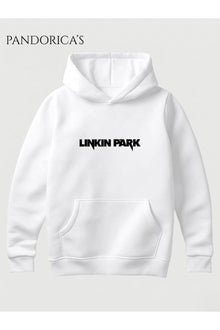 Linkin Park Tasarımı Yazılı Baskılı Unisex Kapüşonlu Pamuklu Sweatshirt Hoodie