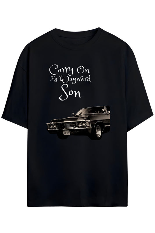 Supernatural Tasarimi Unisex Pamuklu T-shirt