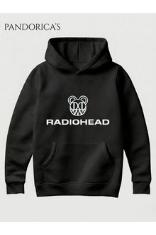 RADIOHEAD Tasarımı Yazılı Baskılı Unisex Kapüşonlu Pamuklu Sweatshirt Hoodie