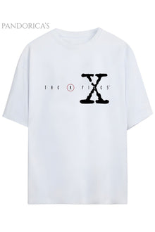 Pandorica's The X-FILES Tasarımı Mulder & Scully Baskılı Yazılı Unisex Pamuklu T-shirt