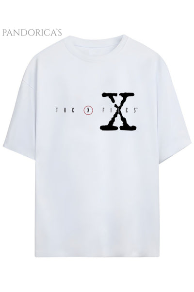 Pandorica's The X-FILES Tasarımı Mulder & Scully Baskılı Yazılı Unisex Pamuklu T-shirt