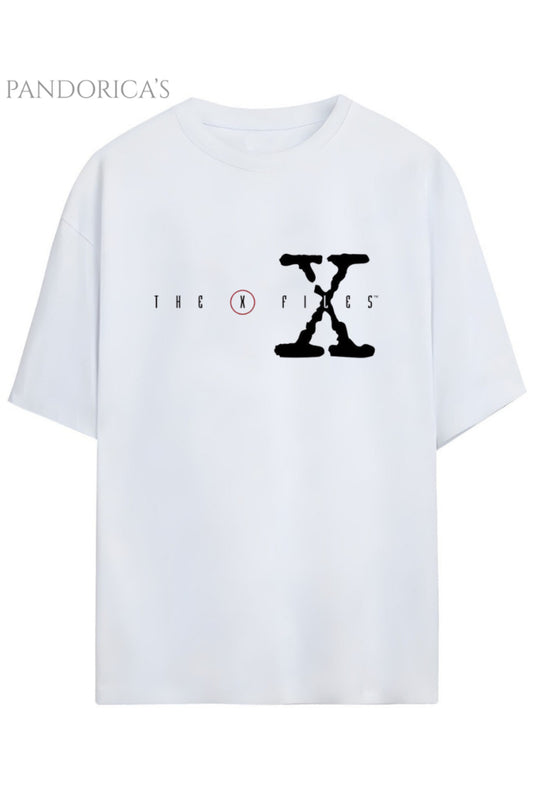 Pandorica's The X-FILES Tasarımı Mulder & Scully Baskılı Yazılı Unisex Pamuklu T-shirt