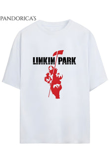 Linkin Park "HYBRID THEORY" Albüm Tasarimi Yazılı Baskılı Unisex Pamuklu T-shirt