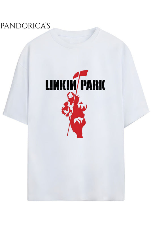 Linkin Park "HYBRID THEORY" Albüm Tasarimi Yazılı Baskılı Unisex Pamuklu T-shirt