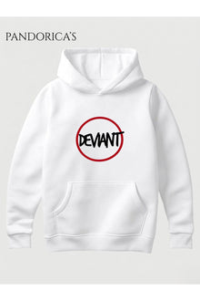 DETROIT: BECOME HUMAN "DEVIANT R19" Tasarımı ÖN VE SIRT Yazılı Baskılı Unisex Kapüşonlu Pamuklu Sweatshirt Hoodie