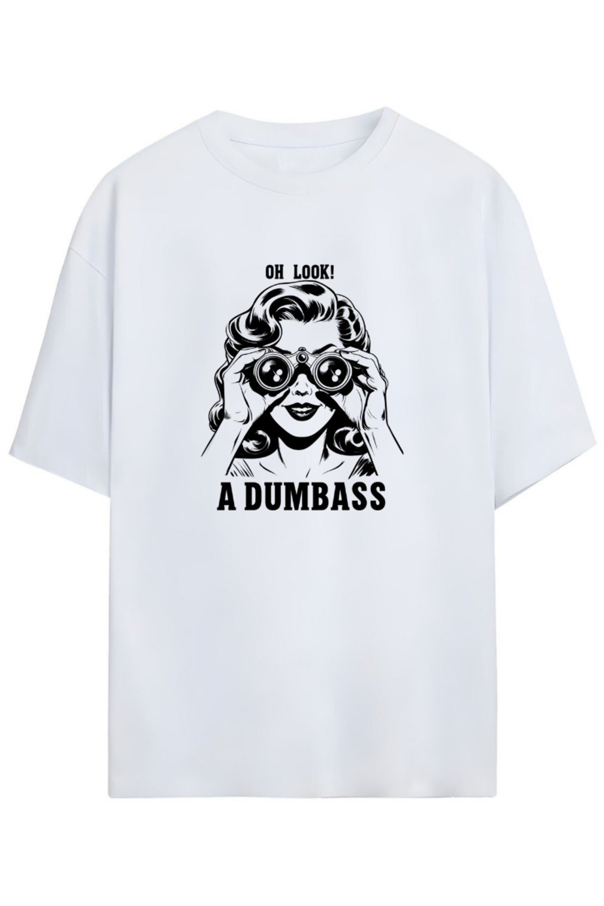 Beyaz İronik Yazılı Retro Tasarımı Unisex Pamuklu T-Shirt - 21