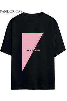 BLACKPINK Tasarım Serisi Yazılı Baskılı Unisex Relaxed Kalıp Tişört