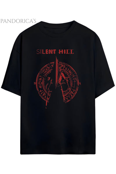 Pandorica's SILENT HILL TAsarımı Baskılı Yazılı Unisex Pamuklu T-shirt