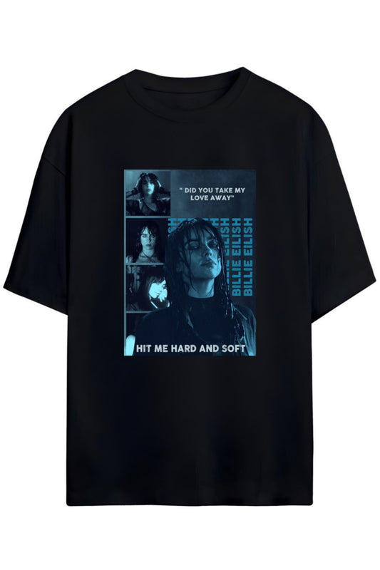 Billie Eilish Tasarimi Unisex Pamuklu T-shirt