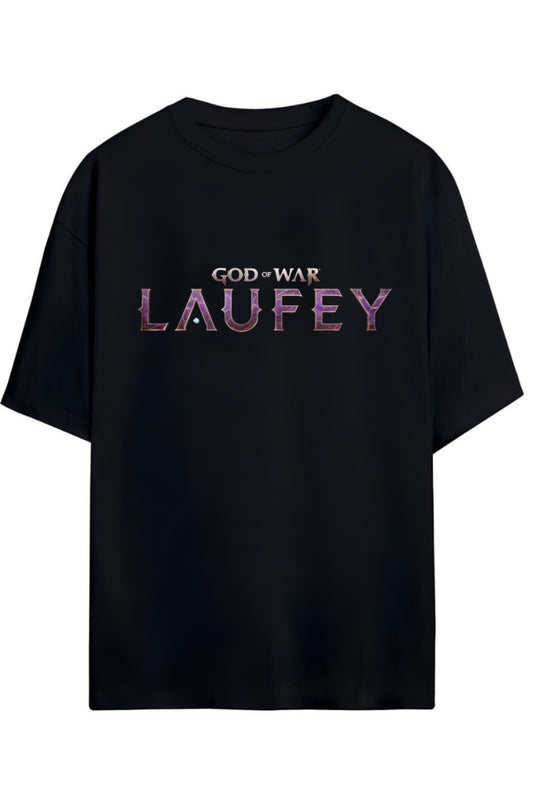 GOD OF WAR LAUFEY YAZILI BASKILI UNISEX PAMUKLU GAMER TİŞÖRT