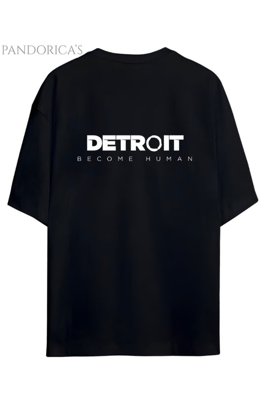 Detroit:Become Human Tasarım Serisi Cyberlife Yazılı Ön&Sırt Baskılı Pamuklu Unisex Tişört
