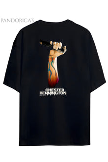 Linkin Park Chester Bennington Tasarimi Sırt ve Göğüs Baskılı Unisex Pamuklu T-shirt