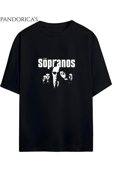 THE SOPRANOS Tasarımı Yazılı Baskılı Unisex Pamuklu Relaxed Kalıp T-shirt