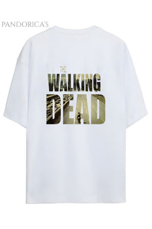 The Walking Dead Yazılı Sırt Baskılı Pamuklu Relaxed Kalıp Unisex Tişört