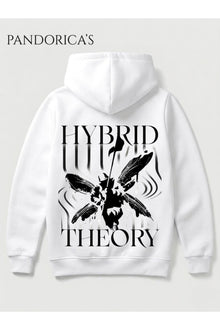 Linkin Park "HYBRID THEORY" Tasarımı Yazılı SIRT VE ÖN Baskılı Unisex Kapüşonlu Pamuklu Sweatshirt Hoodie
