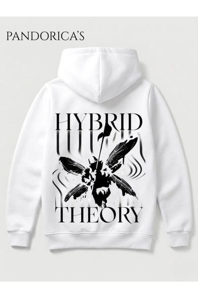 Linkin Park "HYBRID THEORY" Tasarımı Yazılı SIRT VE ÖN Baskılı Unisex Kapüşonlu Pamuklu Sweatshirt Hoodie