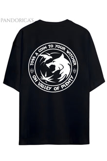Pandorica's THE WITCHER Tasarımı Sırt Baskılı Unisex Pamuklu T-shirt