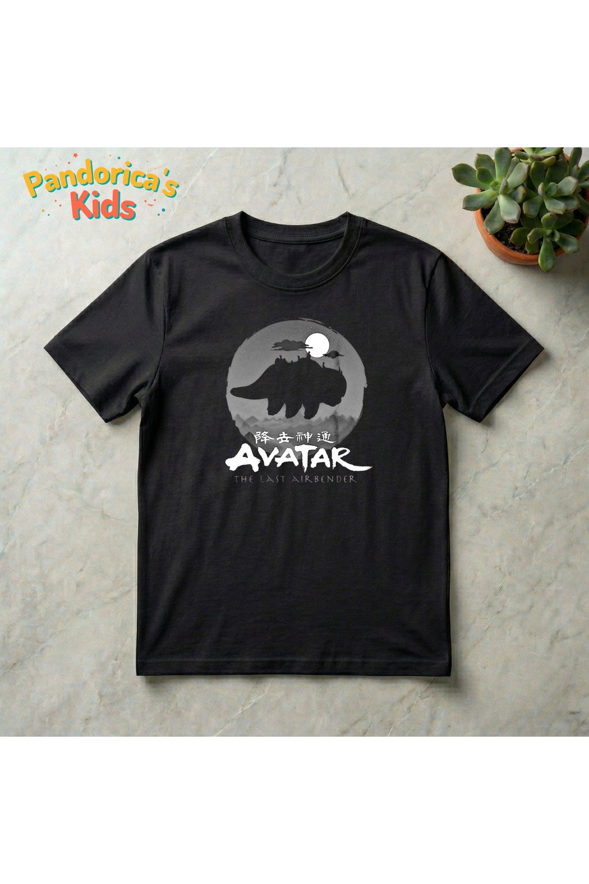 Siyah Pandorica's Avatar: The Last AirBender Pamuklu Çocuk T-Shirt - 57
