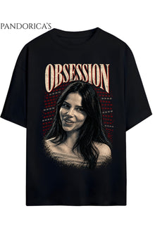 OBSESSION Tasarımı Yazılı Baskılı Pamuklu Relaxed Kalıp Unisex T-shirt