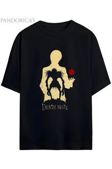 DEATH NOTE ANİME TASARIM SERİSİ RYUK VE KİRA BASKILI UNISEX PAMUKLU TİŞÖRT