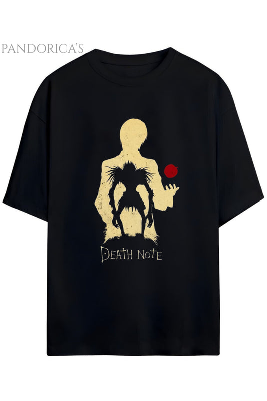 DEATH NOTE ANİME TASARIM SERİSİ RYUK VE KİRA BASKILI UNISEX PAMUKLU TİŞÖRT