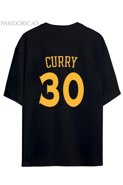Pandorica's Stephen Curry Tasarımı 30 Strenght In Numbers Yazılı Baskılı Unisex Pamuklu T-shirt