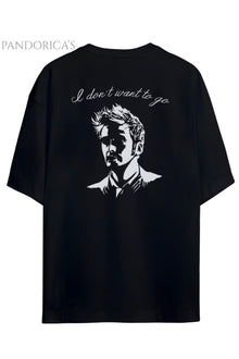 Pandorica's Doctor Who 10th Doctor Gallifreyan&Last Words Sırt&Göğüs Tasarımı Unisex Pamuklu T-shirt