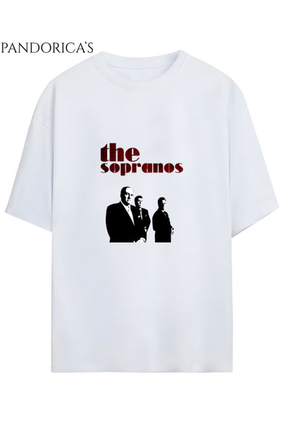 THE SOPRANOS Tasarımı Yazılı Baskılı Unisex Pamuklu Relaxed Kalıp Tişört