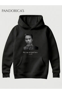 The Boys DEEP Meme Tasarımı "No Cap On God, Bro" Yazılı Baskılı Unisex Kapüşonlu Pamuklu Sweatshirt Hoodie