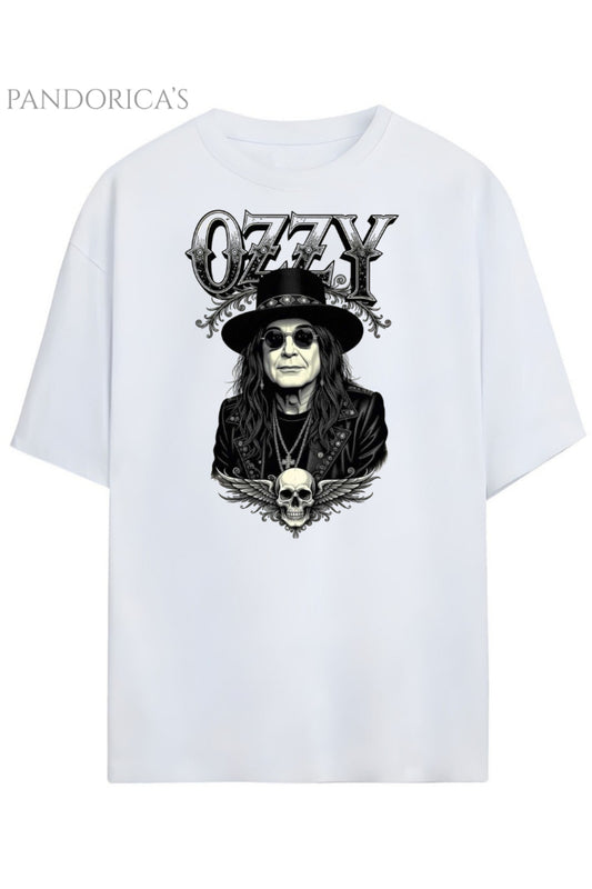 Pandorica's Ozzy Osbourne Tasarımı Unisex Pamuklu T-shirt