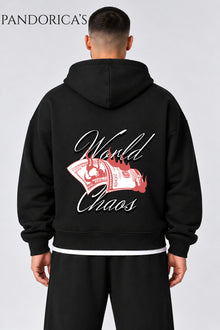 Urban Streetwear Money Yazılı Unisex Oversize SIRT Baskılı Pamuklu Kapüşonlu Fermuarlı Hırka