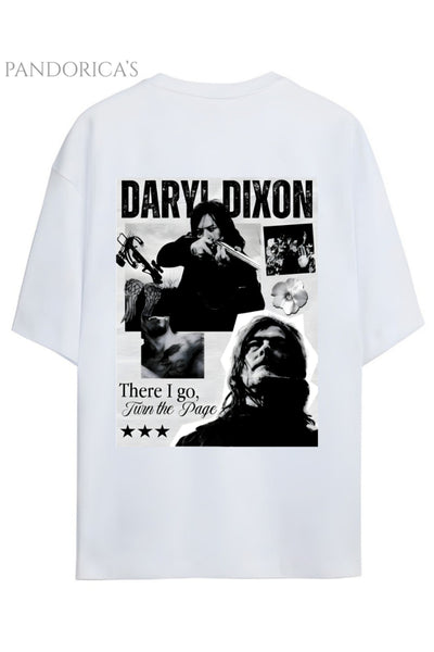 The Walking Dead DARYL DIXON Sırt Baskılı Pamuklu Relaxed Kalıp Unisex Tişört