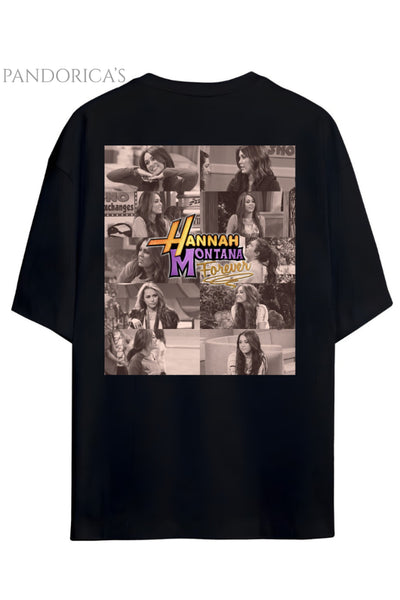 Pandorica's Hannah Montana Forever 20. Yıl Tasarımı Sırt Baskılı Unisex Pamuklu T-shirt