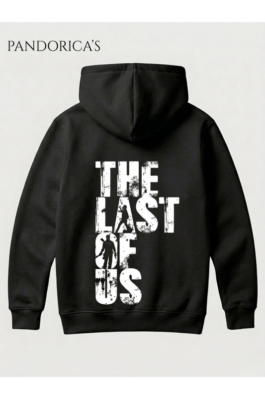 THE LAST OF US Tasarımı Yazılı SIRT BASKILI Unisex Kapüşonlu Pamuklu Gamer Sweatshirt (Hoodie)